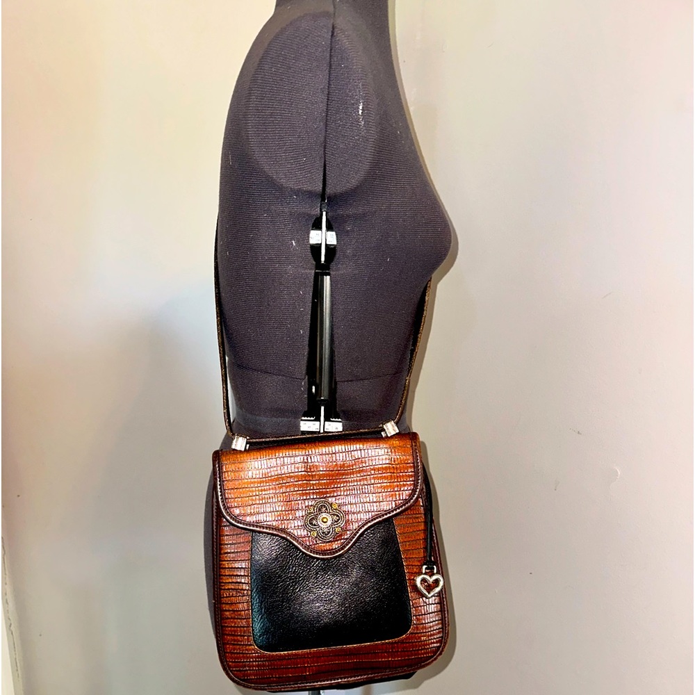 Vintage Brighton black and brown crossbody purse